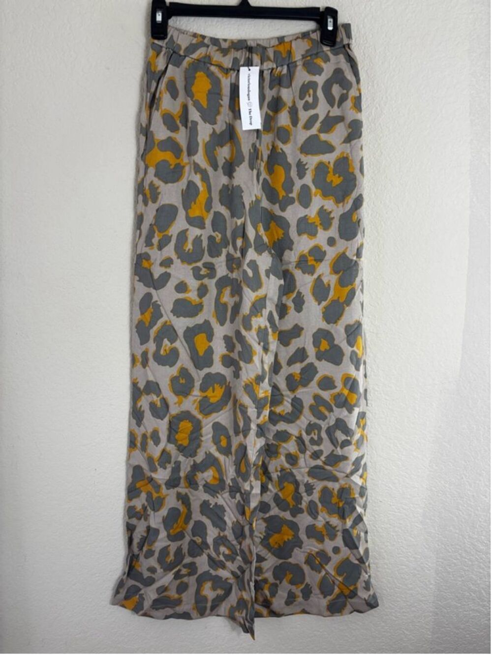 Women's The Drop Pants Size S Beige Animal Print